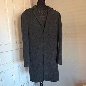 J. Crew Men's Dark Gray Trench Coat